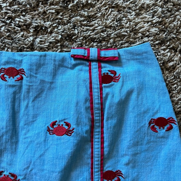 Lilly Pulitzer Blue Embroidered Crab Skort - Picture 3 of 5